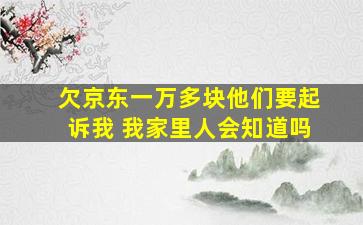 欠京东一万多块他们要起诉我 我家里人会知道吗